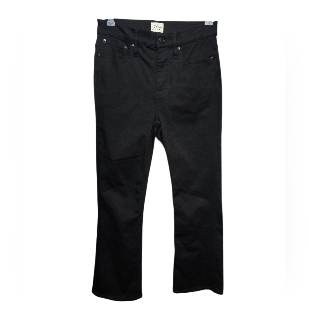 J. Crew Billie Demi Boot Cut Jeans Sz 26P Black Like new 28" Waist